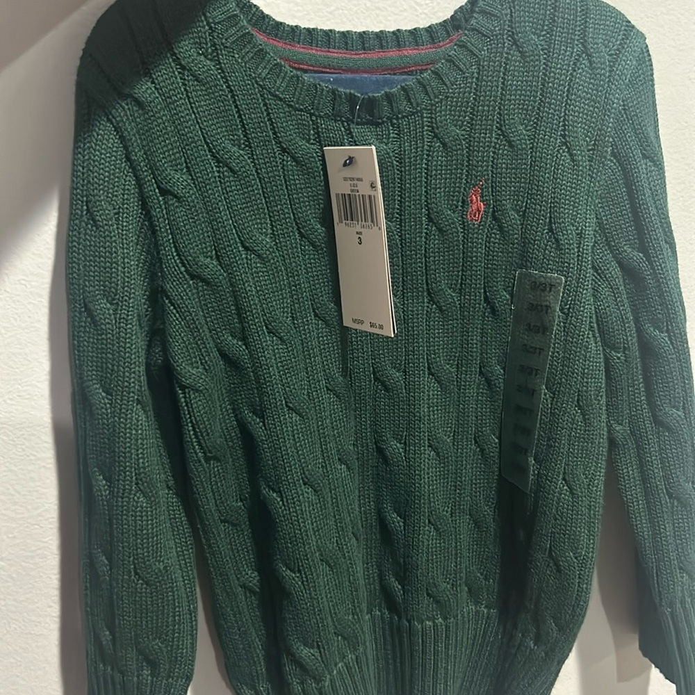 3T Ralph Lauren Green Sweater